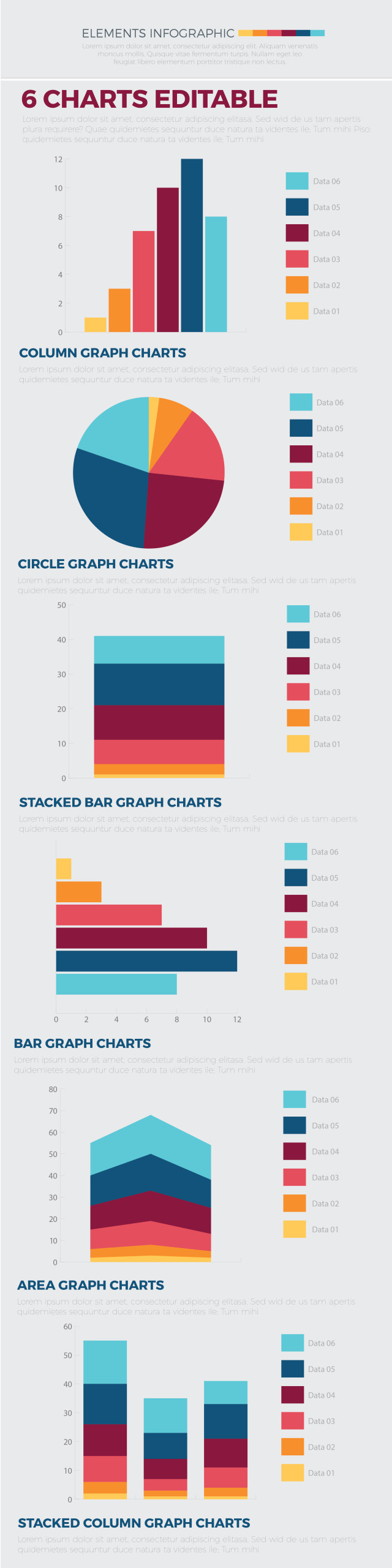 信息图表简洁人物插画素材 infographics clean illustrator