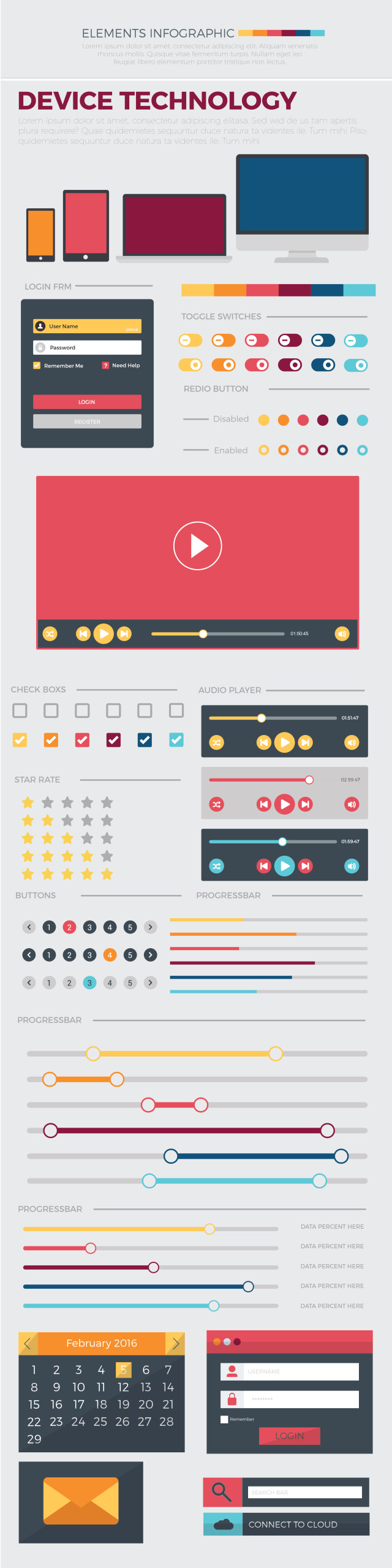 信息图表简洁人物插画素材 infographics clean illustrator