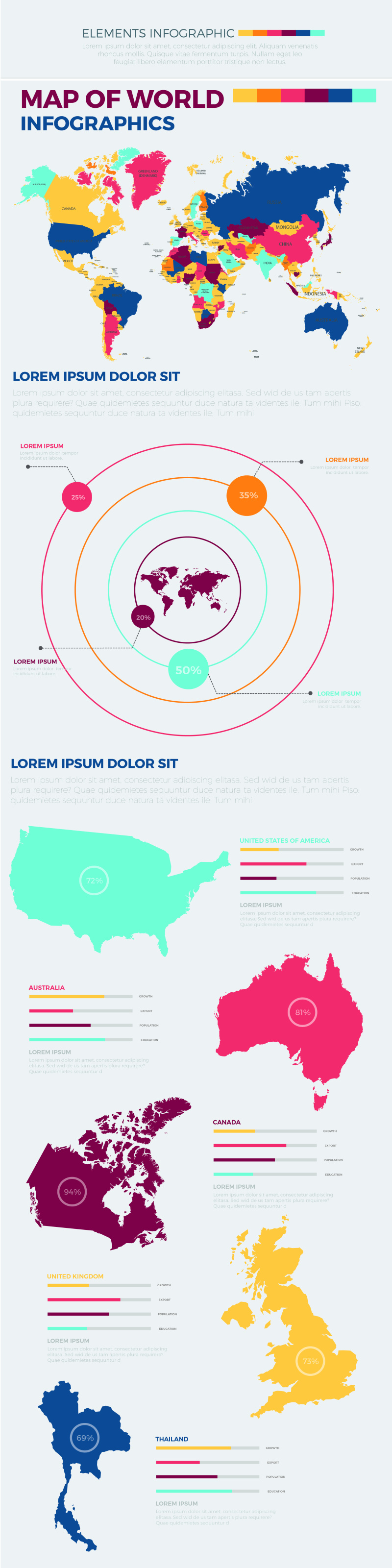 信息图表简洁人物插画素材 infographics clean illustrator