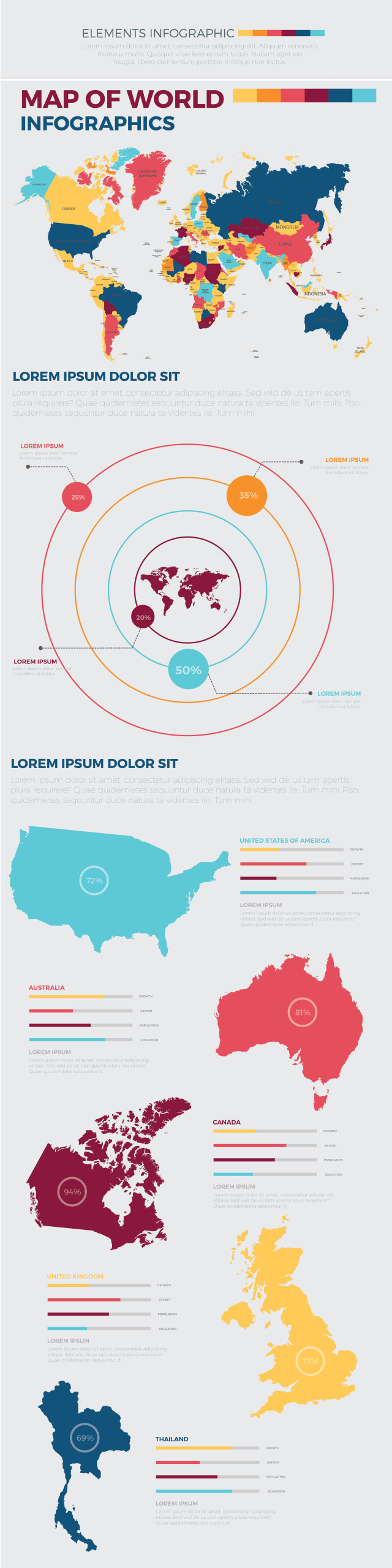 信息图表简洁人物插画素材 infographics clean illustrator