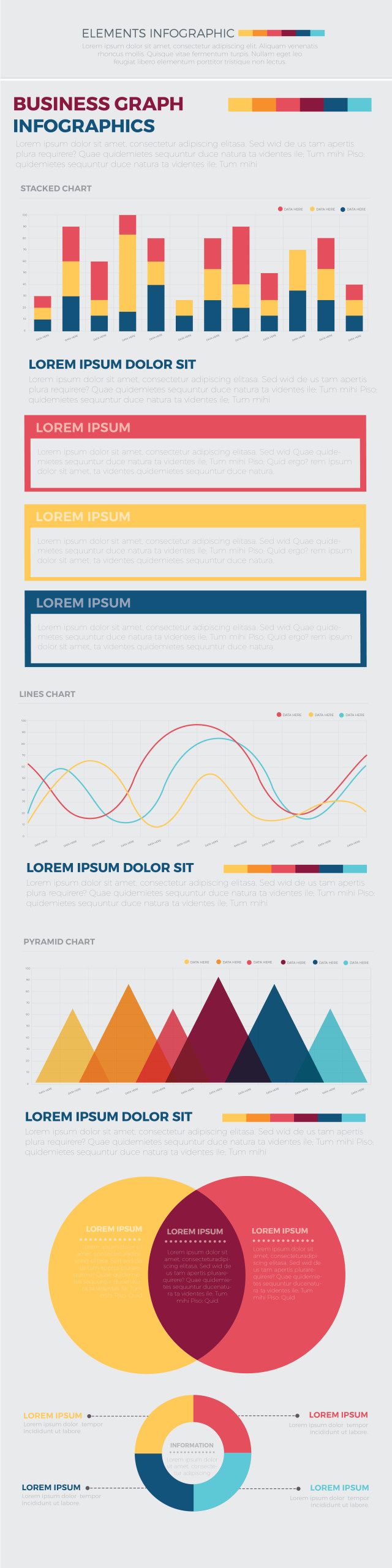 信息图表简洁人物插画素材 infographics clean illustrator