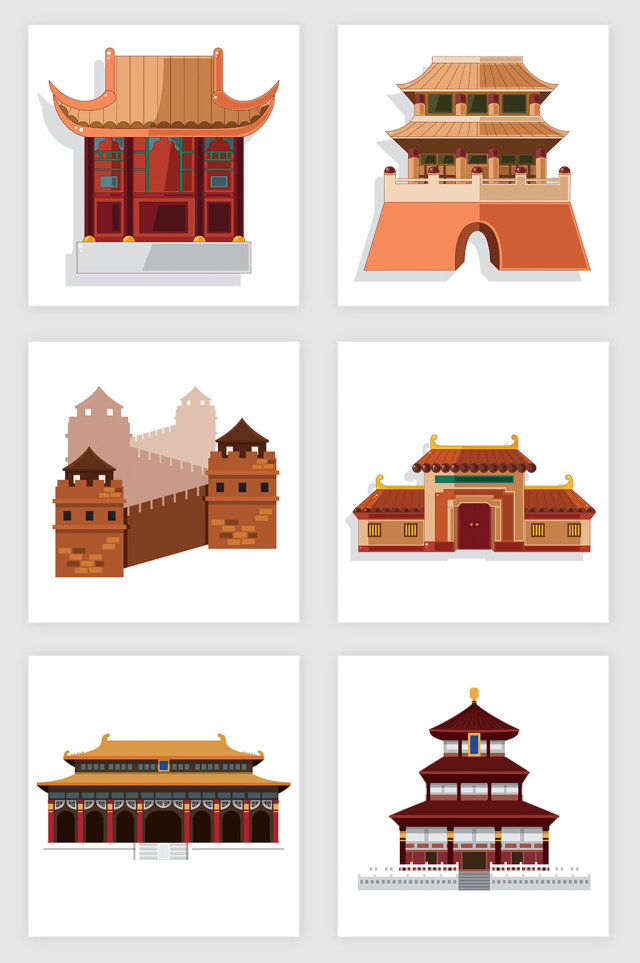中国传统建筑矢量素材 中国传统建筑矢量素材