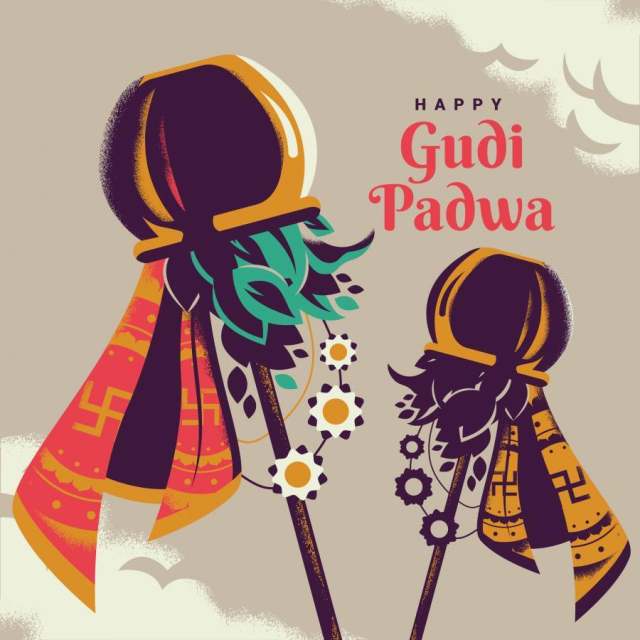 Gudi Padwa庆祝印度例证