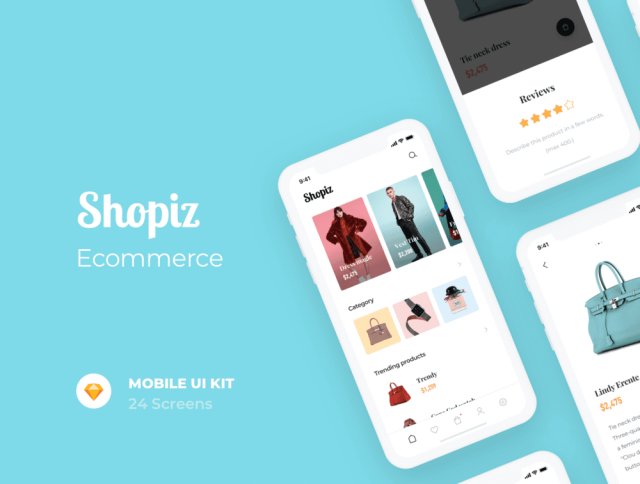 适用于iPhone X.，Shopiz UI Kit的完美电子商务UI工具包