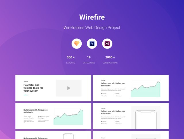 Wirefire - 线框套件网页设计，Wirefire - 线框套件网页设计