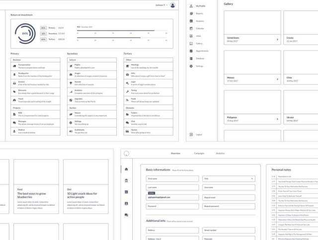 用于快速工作流的300多个元素和屏幕。,Ultimate Dashboard UX线框 用于快速工作流的300多个元素和屏幕。,Ultimate Dashboard UX线框