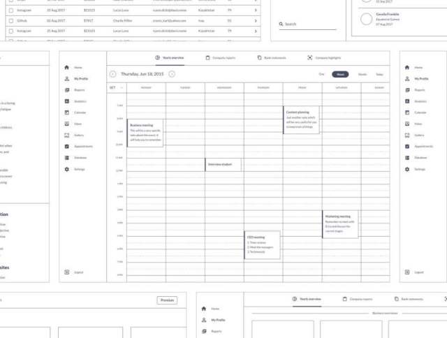 用于快速工作流的300多个元素和屏幕。，Ultimate Dashboard UX线框