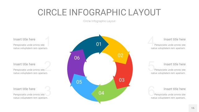 多色圆形PPT信息图15