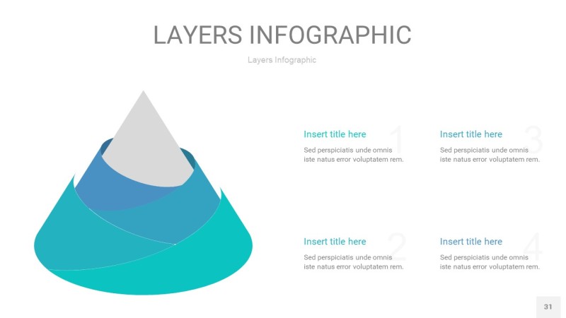 宝石绿3D分层PPT信息图31