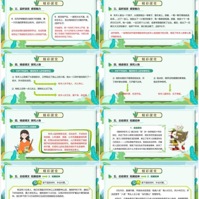 部编版七年级语文上册植树的牧羊人课件PPT模板 部编版七年级语文上册植树的牧羊人课件PPT模板