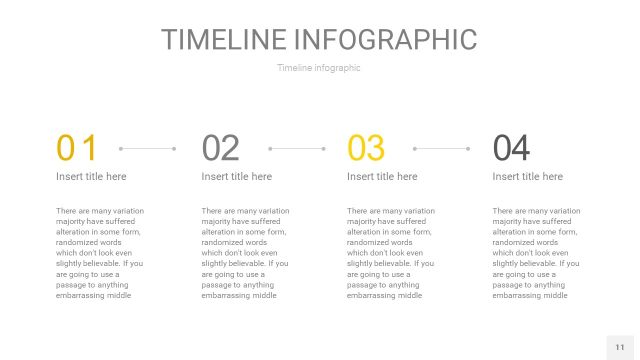 灰黄色时间轴PPT信息图11