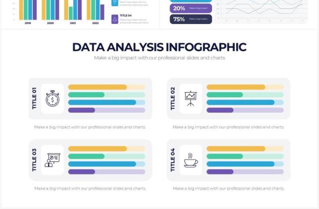 多彩数据分析可视化图表PPT素材Data Analysis Powerpoint Infographics