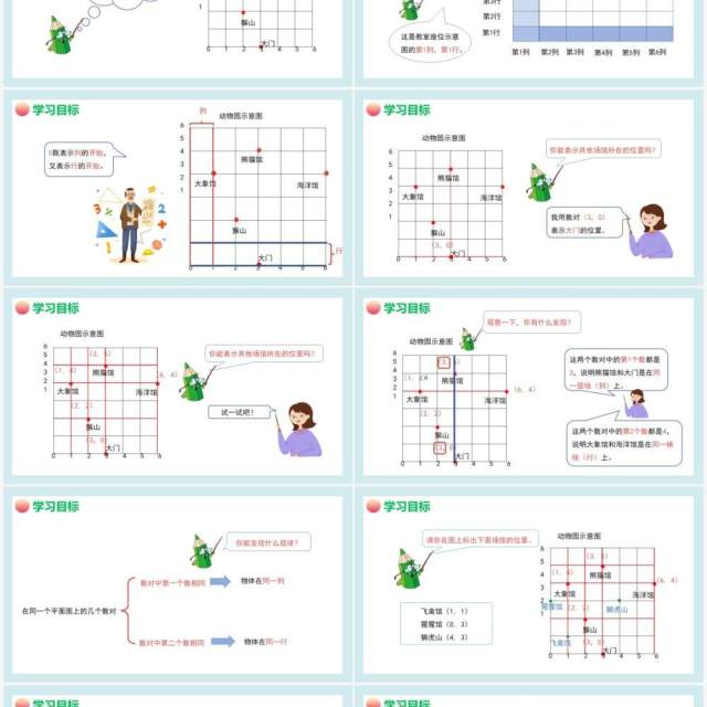 部编版五年级数学上册位置课件PPT模板