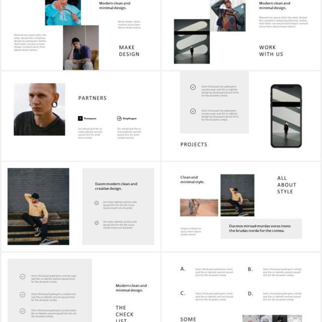 简约图文展示小清新PPT模板MODEN - Powerpoint Style Template 简约图文展示小清新PPT模板MODEN - Powerpoint Style Template