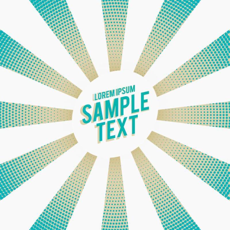 时尚的蓝色光线与半色调效果背景