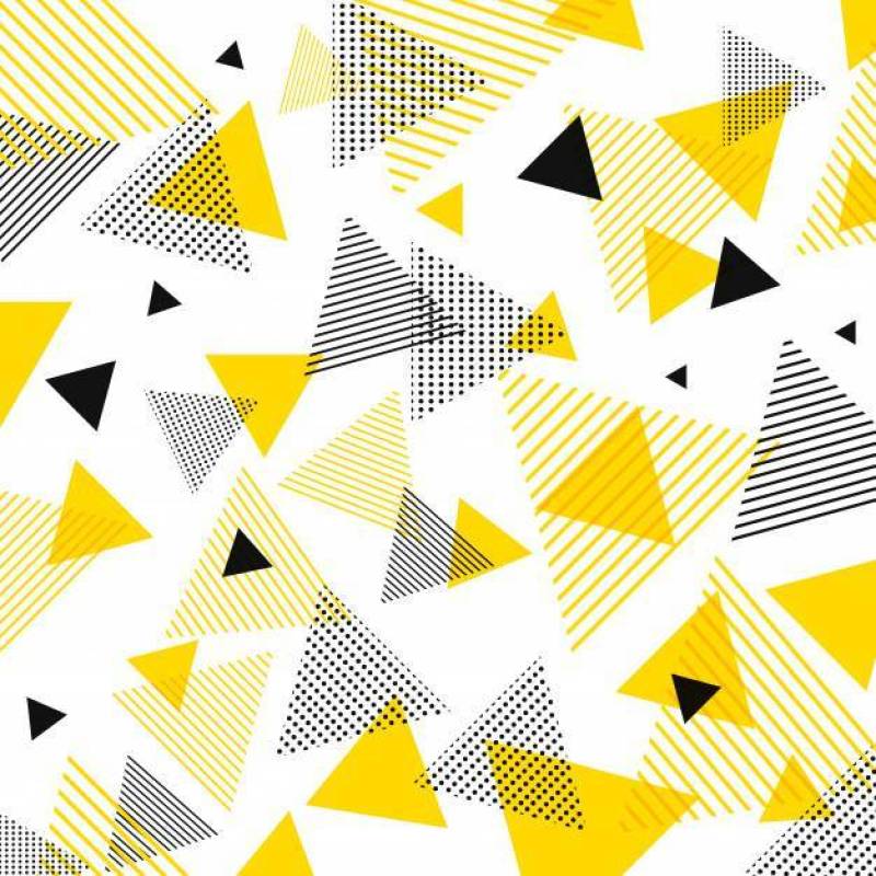 抽象现代黄色黑三角样式