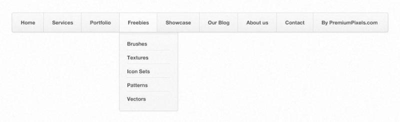 简洁菜单栏--psd分层素材