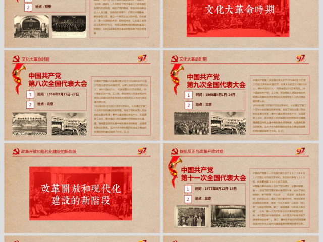 大气建党节党的生日建党97周年PPT 大气建党节党的生日建党97周年PPT