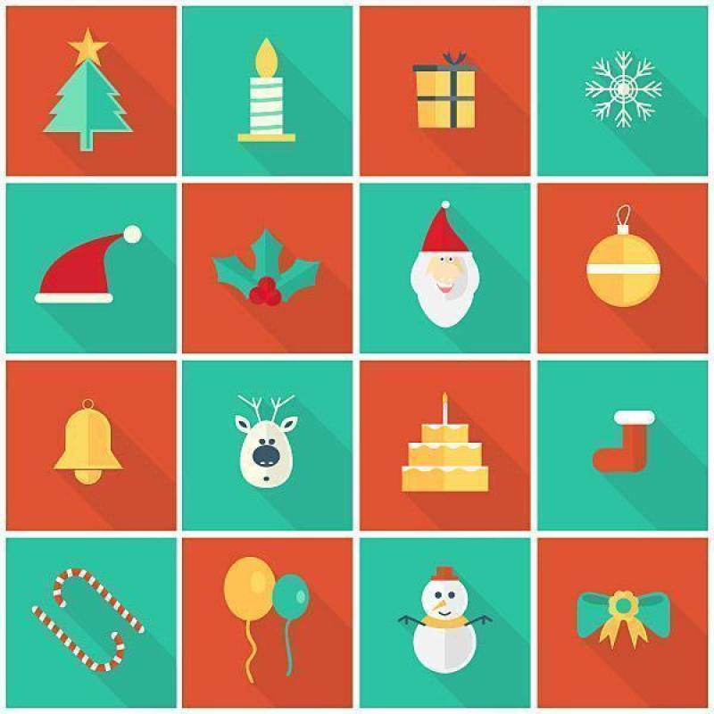 圣诞节简约卡通图案