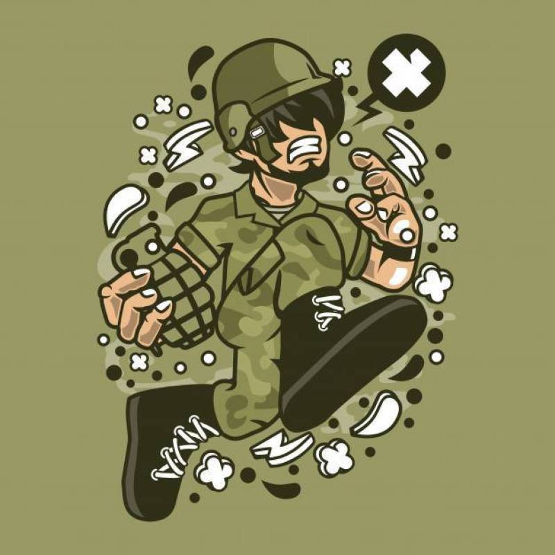 Soldier Running Cartoon