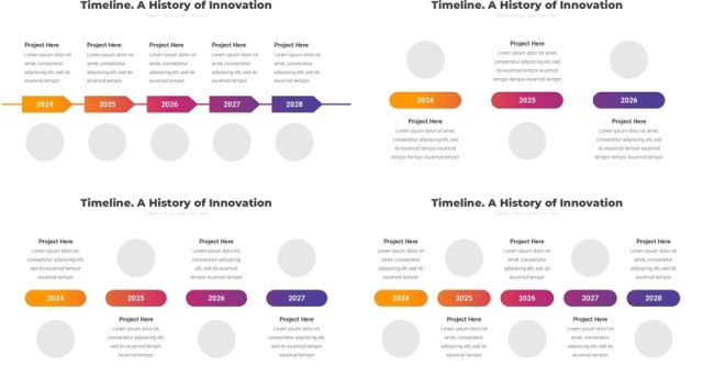 创新时间轴时间线PPT模板Timeline. A History of Innovation7