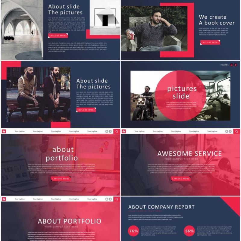 渐变市场工作分析PPT模板Analysiz Powerpoint