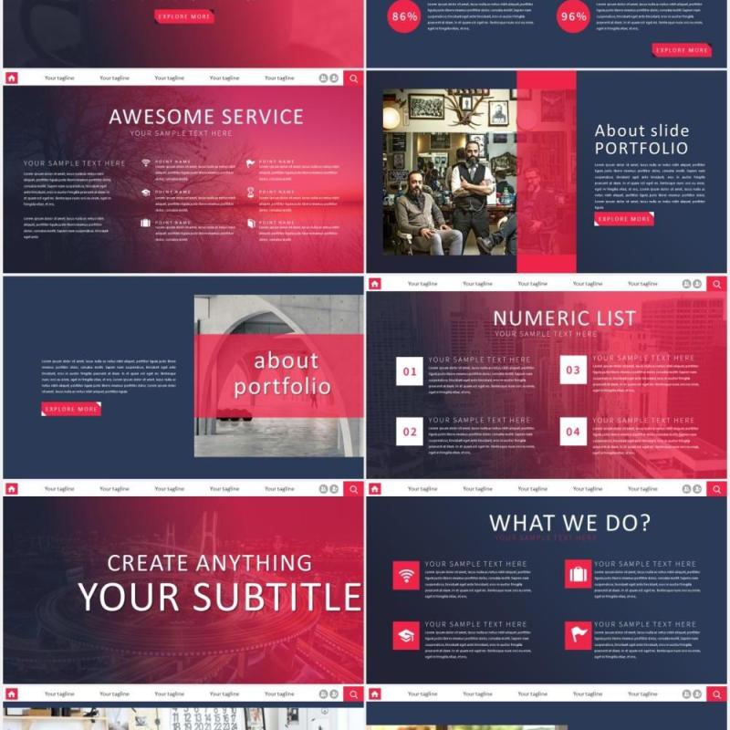 渐变市场工作分析PPT模板Analysiz Powerpoint