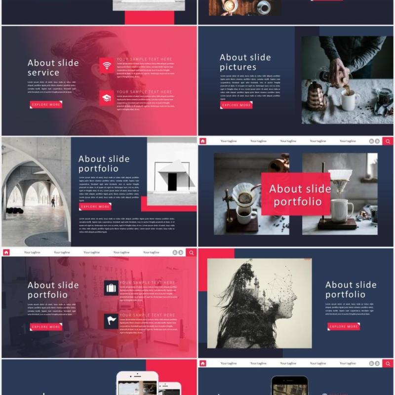 渐变市场工作分析PPT模板Analysiz Powerpoint