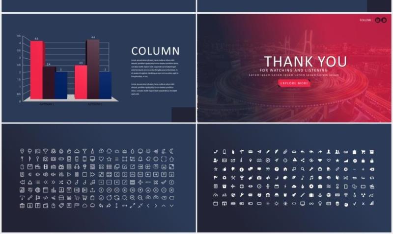 渐变市场工作分析PPT模板Analysiz Powerpoint