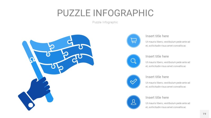 天蓝色拼图PPT图表19