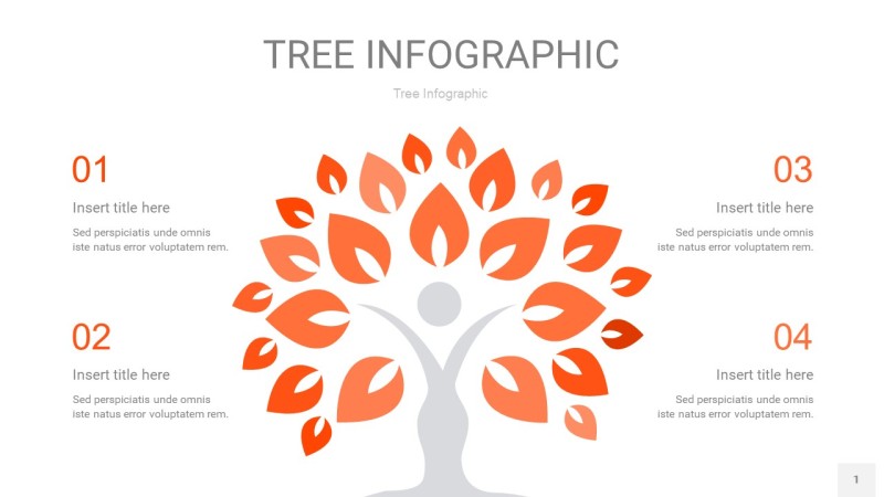 橘红色树状图PPT图表1