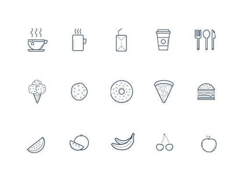 Kitchen Line Icons