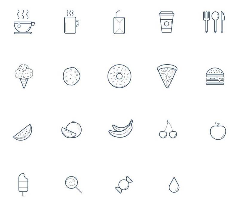 Kitchen Line Icons