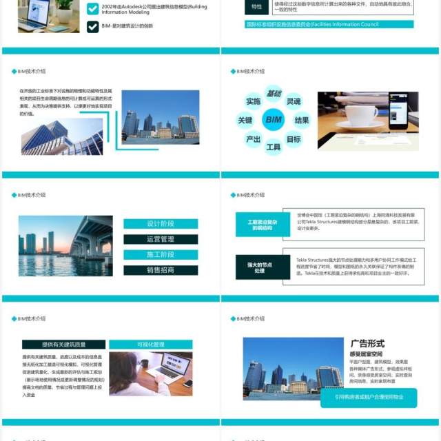 BIM技术概述及应用介绍动态PPT模板 BIM技术概述及应用介绍动态PPT模板