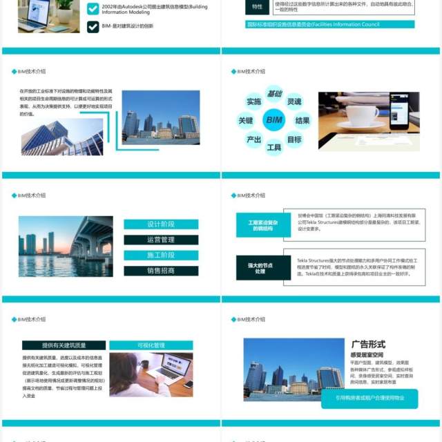 BIM技术概述及应用介绍动态PPT模板