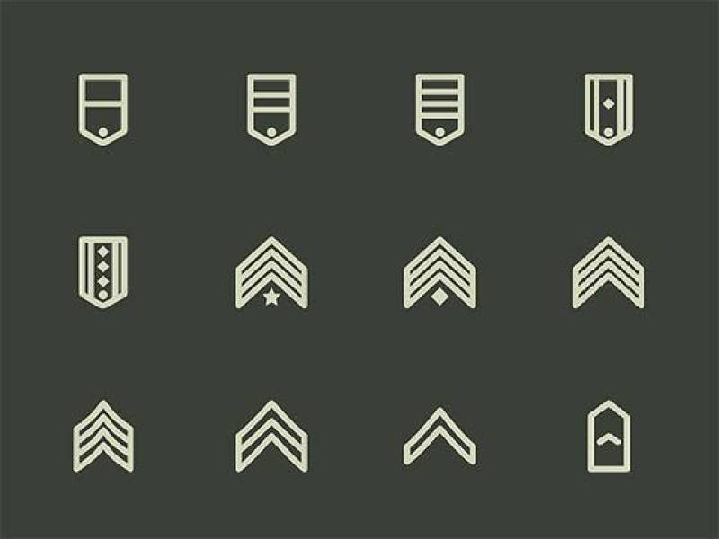 140 枚军队徽章元素图标