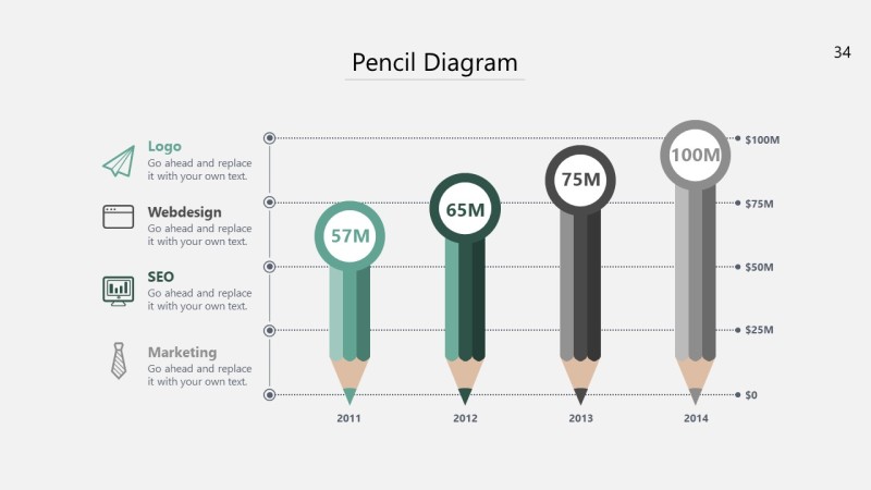 云数据可视化PPT信息图表34