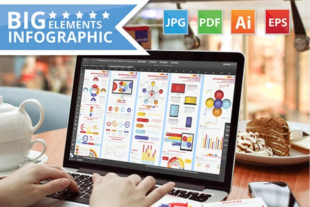 数据统计信息图表模板元素设计Big Infographic Elements Design 数据统计信息图表模板元素设计Big Infographic Elements Design