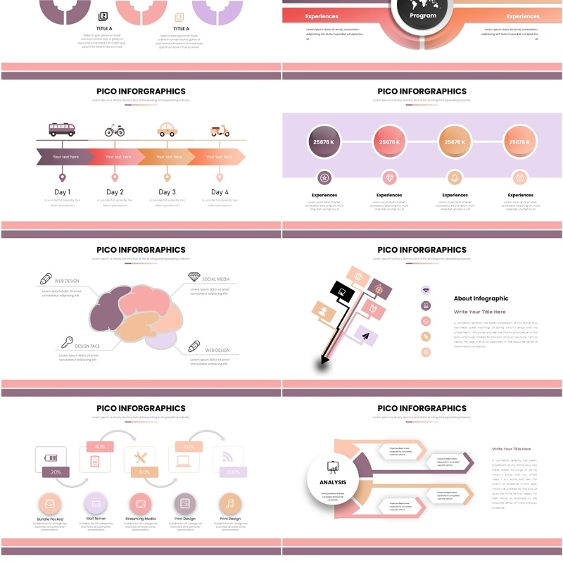 信息图表PPT模板素材Pico Infographic