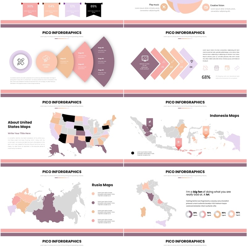 信息图表PPT模板素材Pico Infographic