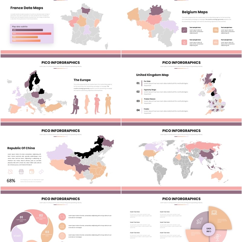 信息图表PPT模板素材Pico Infographic