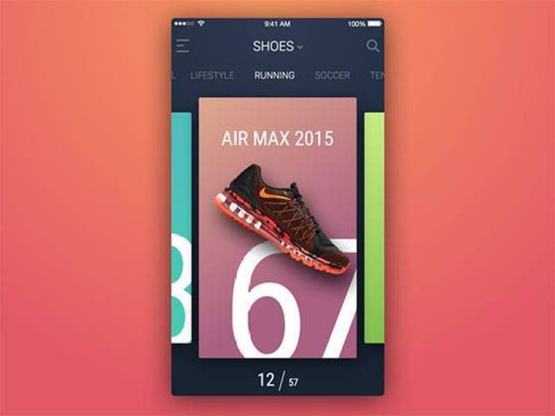Air Max 产品卡片界面