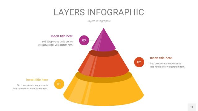 彩色3D分层PPT信息图11