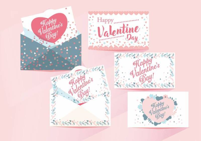 情人节卡片矢量