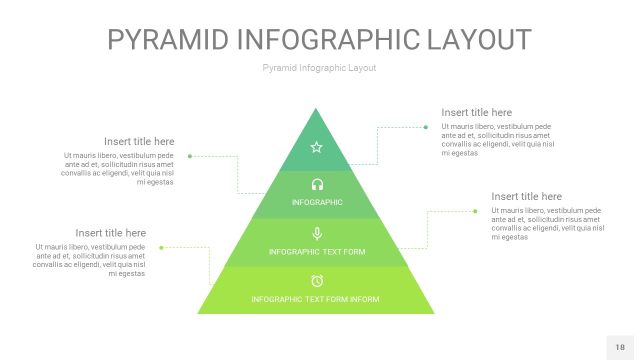 浅绿色3D金字塔PPT信息图表18