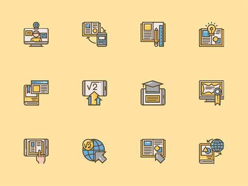 30 枚电子教育元素图标