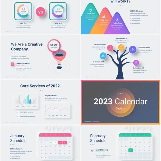 简洁新年公司活动议程PPT幻灯片模板2023 Versatile New Year Light 简洁新年公司活动议程PPT幻灯片模板2023 Versatile New Year Light