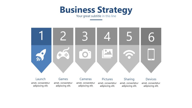 灰蓝色商务数据PPT图表-19