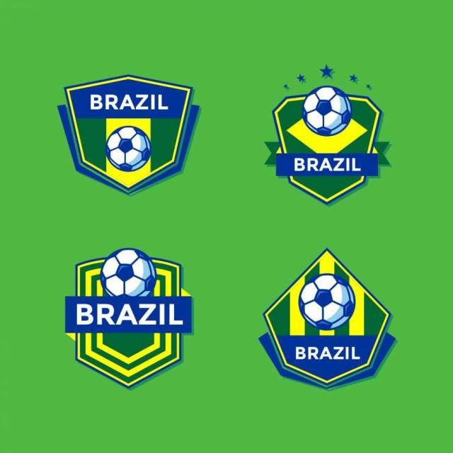 巴西足球补丁矢量