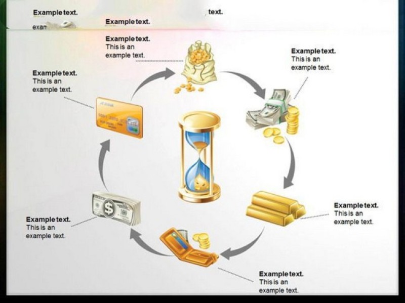 15张精美金币金融相关的PPT图表素材